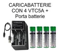 CarcaBatterie + 4 x Batterie VTC5A 2600mah Murata 35A Originali