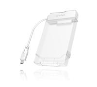 Carcassa ICY BOX IB-AC703-C 2.5" Plastica Traslucida Bianca SATA III Hot-Swap USB-C