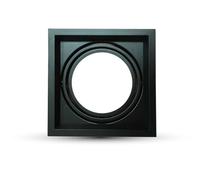Carcassa Plafoniera Da Incasso Orientabile Quadrato Per 1 Posto Lampada Led AR11
