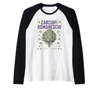 Carciofi Romaneschi Saperi e Sapori Grafica Carciofi Maglia con Maniche Raglan