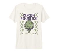 Carciofi Romaneschi Saperi e Sapori Grafica Carciofi Maglietta Premium