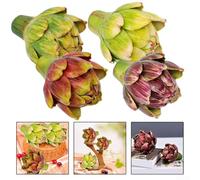 Carciofo artificiale finto ortaggio decorazione per cucina, sala da pranzo, soggiorno e uso nuziale, adatto come centrotavola (rosso rosa)