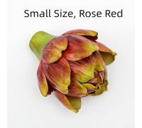 Carciofo artificiale per casa e cucina, verdure finte per centrotavola di nozze e decorazioni per il soggiorno (rosso rosa)