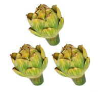 Carciofo artificiale per casa e cucina, verdure finte per centrotavola di nozze e decorazioni per il soggiorno (giallo verde)