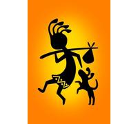 Card a day tarot journal - Kokopelli silhouette cover: Tarot reading notebook with 180 pages for prompts, meanings, and reflections - the perfect companion for your tarot learning journey.