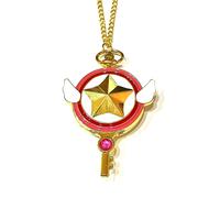 Card Captor Sakura Collana Orologio Bacchetta Stella Metallo Nichel Free Anime