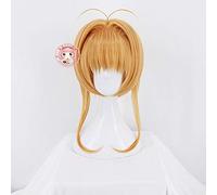 Card Captor Sakura SCHEDA CHIARA Kinomoto Sakura Bionda Parrucca Cosplay Parrucche per feste Taglia unica