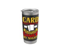 Card Collector di Day Sleepless Gamer by Night Trading Card Bicchiere termico in acciaio inox doppia parete
