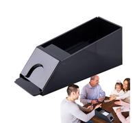 Card Croupier - Supporto per poker, distributore di giochi | Nero acrilico - Scarpe commerciali con flusso di carte fluido di carte da gioco riutilizzabili per Blackjack -Partytisc