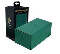 Card Guardian - Premio Double Deck Box capacita 200 Carte Collezionabili e Figurine - Grande - Deck Box Senza PVC (Verde)