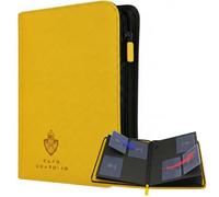 Card Guardian - Raccoglitore a 4 tasche con cerniera per 160 carte - Tasche laterali caricate - Compatibile con carte sportive e collezionabili TCG (giallo)