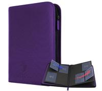 Card Guardian - Raccoglitore premium a 4 tasche | Zip | Spazio per 160 carte | Compatibile con carte Magic, Yugioh, Sports (viola)