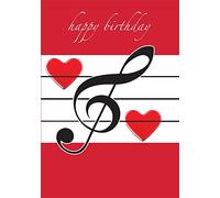 Card Happy Birthday Red