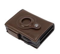 Card Holder, Wallet Clip Anti Theft for Bank Card (Color : Coffee)