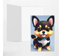 Card Love Fancy Puppy biglietto di auguri 10,2 x 15,2 cm, busta a forma di cuore, #Adatto per tutte le occasioni.