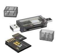 Card Reader 5Gbps Plug-And-Play Portable Transparent Mech Style