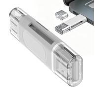 Card Reader - High-Speed 4-in-1 Multi-Functional Memory Card Reader Hub | Card Slot Three Interface Adapter Compatible with Camera Phone Laptop Computer | Card Reader - School Business Photo