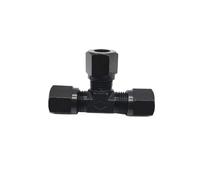 Card set three-way hydraulic fitting, 8mm Marine tubing connecting high-pressure carbon steel black joint Pipe Fitting