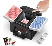 Card Shuffler - Shuffler per carte da gioco automatico, ricaricabile, con doppia modalità, basso rumore e portatile, macchina Shuffler automatico per Poker, UNO, Skip-Bo, Phase 10, Blackjack, Texas