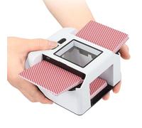 Card Shuffling Machine, Automatic Quiet Card, 6.5x5.12x3.19 Inches Compact Accessory Size, Portable Deck Dealer for Travel Magicians Poker Rummy Canasta Spades Bridge, Camping Game, Black