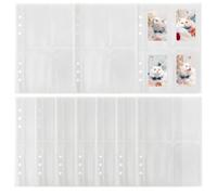 Card Sleeves Binder Sheets, 10P 4 Pocket Baseball Card Protector Pages