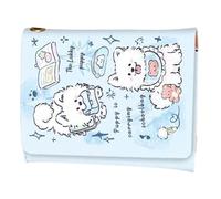 Card Wallets for Women, Kitten Print Cute Trifold Wallet, 3.15in Leather Ladies Purse, Large Capacity Card Holder for Girls, Stylish and Practical Storage Solution