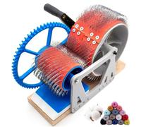 Cardatrice Manuale per Lana, Cardatrice A Tamburo per Feltro di Lana per Lavori Fai da Te, Cardatrice per Fibre di Lana per Filatura, Pettinatura E Miscelazione, Miscelazione Rapida dei Colori(Blue)