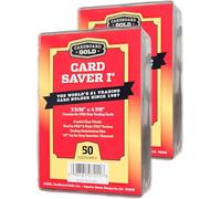 Cardboard Gold Card Saver 1-100 Count - Porta Carte Semi Rigido, Protezioni per Carte Collezionabili - Approvato PSA per Baseball, Trading e Sportive, Compatibile con Custodie