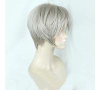Cardcaptor Sakura Tsukishiro Yukito Parrucca Cosplay Grigia Corta E Dritta Solo Parrucca Unisex