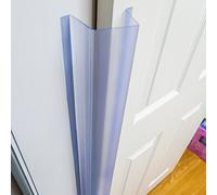 Cardea - Protezione per cerniera per porta di sicurezza per bambini, per la parte anteriore della porta, trasparente, confezione singola, adatta solo per uso domestico