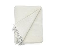 Cardenal Textil - Peñíscola Foulard multiuso, plaid da letto, coperta da letto, copridivano - Crudo - 180 x 260 cm