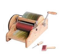 Carder per tamburo di lana, cardatrice manuale con spazio regolabile del rullo e passo dei denti per feltro di lana fai da te e organizzazione della lana