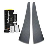 CarDesign AI Pellicola Protettiva Rivestimento del Montante B/C Esterno per Mercedes SLK R171 2004-2014 (3 Porte, Roadster): Copertura Sinistra/Destra Anteriore/Porta Posteriore (Design in Carbonio)