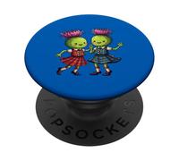cardi indossando plaid ballando scozzese Ceilidh PopSockets PopGrip Adesivo