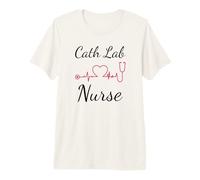 Cardiac Nurse Cath Lab ECG CVT Nursing Heart Beat Tech Maglietta Premium