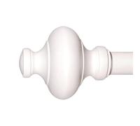 Cardiff - Coppia di aste per tende laterali regolabili, diametro 2,5 cm, colore: bianco
