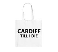 Cardiff fino A I Die - Borsa Tote IN Tela - Città FC Calcio Stadio Love Regalo
