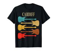 Cardiff Guitars UK Galles Rock Concert Tour Vintage Band Maglietta