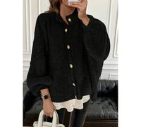 Cardigan a forma libera bianco, nero, marrone, rosa, moda minimalista, casual business, elegante per resort, versatile e snellente, stile coreano, si consiglia di scegliere una taglia in meno 0XL,1XL,