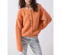 Cardigan a girocollo spesso a maniche lunghe, ZOLLY Rosa M/L Tinta unita