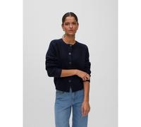 Cardigan a maniche lunghe con scollo rotondo Blu XL Tinta unita