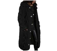 Cardigan a trecce grosso da donna, cardigan lungo all'uncinetto con