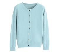 Cardigan Abbottonato a Maniche Lunghe da Donna Girocollo di Base Maglie Cotone Donna Manica Lunga Taglie Forti