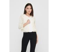 Cardigan all'uncinetto, maniche lunghe Beige S Tinta unita