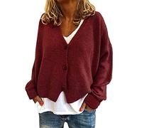 Cardigan aperto sul davanti Maglione alla moda a maniche lunghe in lana di cachemire lavorato a maglia abbottonato Cappotti maglione di pelliccia sintetica Maglieria con scollo a V Capispalla larghi