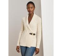 Cardigan cache-cœur collo a scialle DONATO Beige M Tinta unita