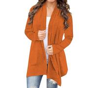 Cardigan casual, cardigan lunghi per le donne nel Regno Unito, spalle larghe comode coprispalle top coat tinta unita drappeggio capispalla moda plissettato manica lunga blazer oversize autunno