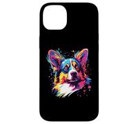 Cardigan colorato acquerello Welsh Corgi Dog Custodia per iPhone 14 Plus