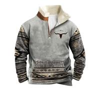 Cardigan con Bottoni a Maniche Lunghe Stampato Casual alla Moda da Uomo Cardigan di Tendenza alla Moda con Cappotto Lungo