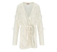 CARDIGAN CON PIUME PANNA TWINSET S